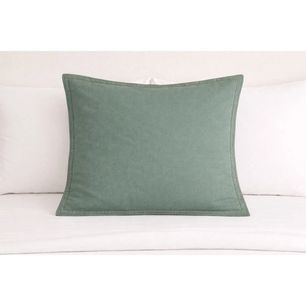 Lauren Ralph Lauren LRL Home Coastal Sea‎ Mist Green Pillow Sham NWOT 25